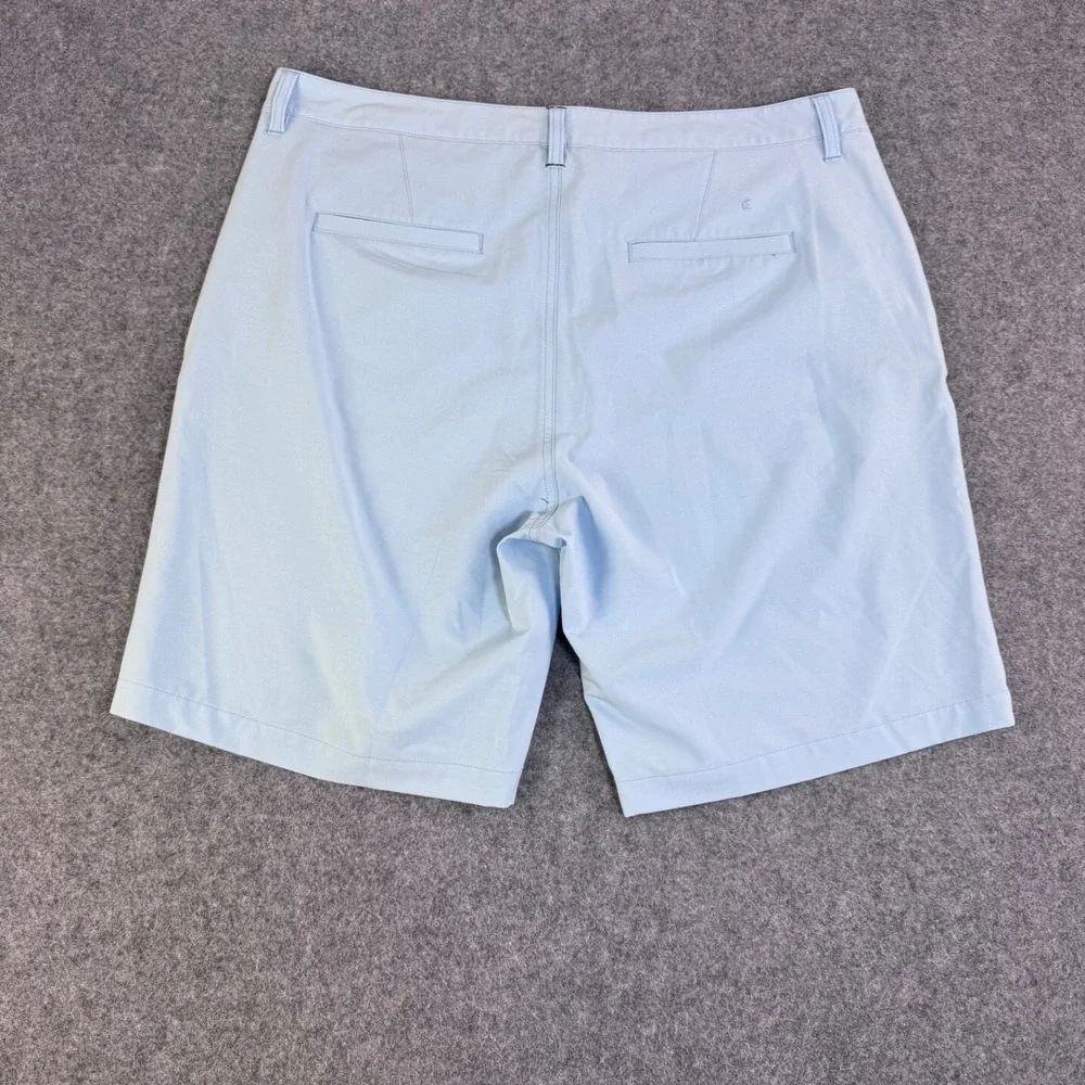 Criquet Mens Performance Golf Shorts Light Blue Flat Front Size 38 Austin TX